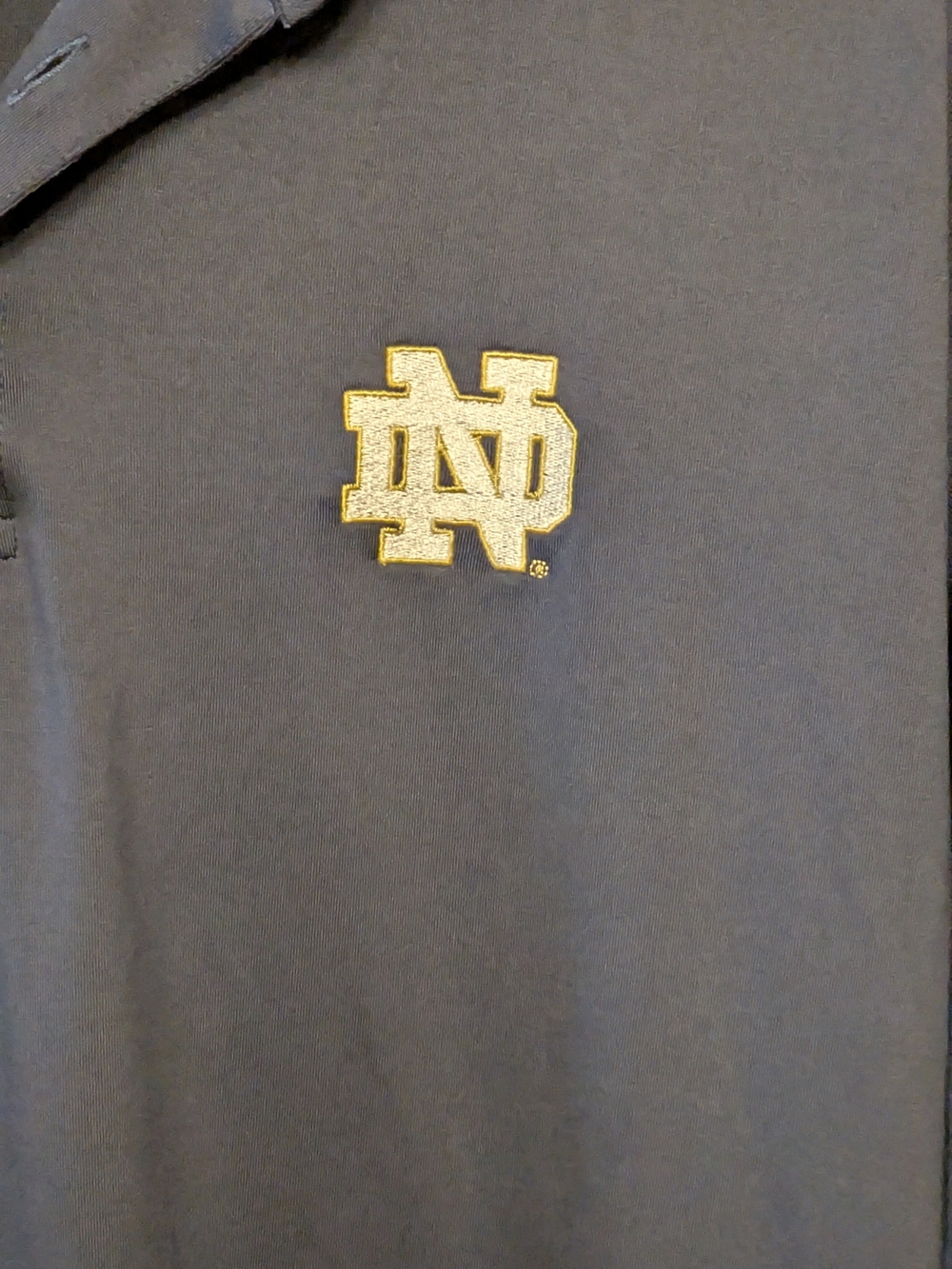 Notre Dame Under Armour Navy Polo - Picture 3 of 4
